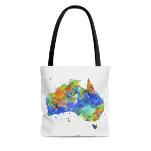 Watercolor Australia Map Tote Bag
