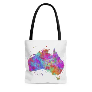 Watercolor Australia Map Tote Bag