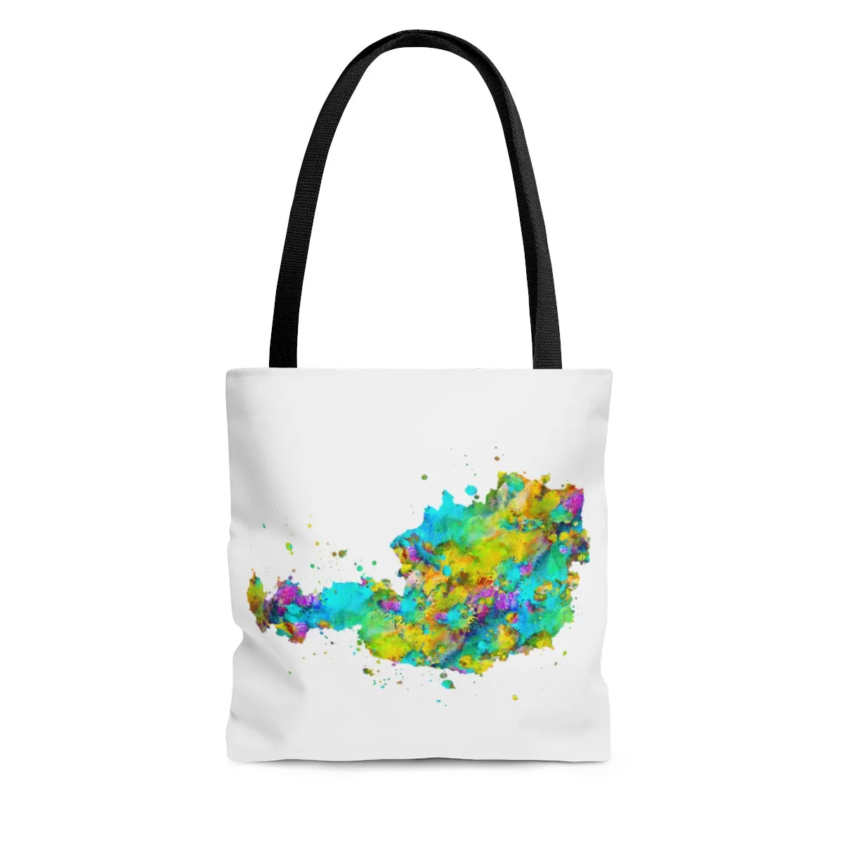 Watercolor Austria Map Tote Bag