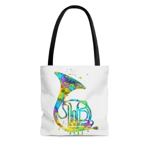 Watercolor French Horn Tote Bag