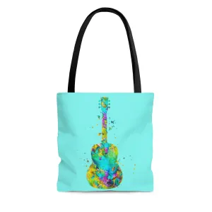 Watercolor Guitar Tote Bag