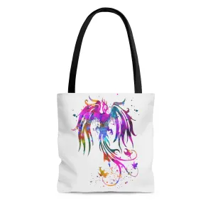 Watercolor Phoenix Bird Tote Bag