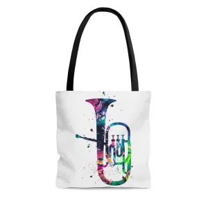 Watercolor Tuba Tote Bag
