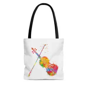 Watercolor Violin Tote Bag