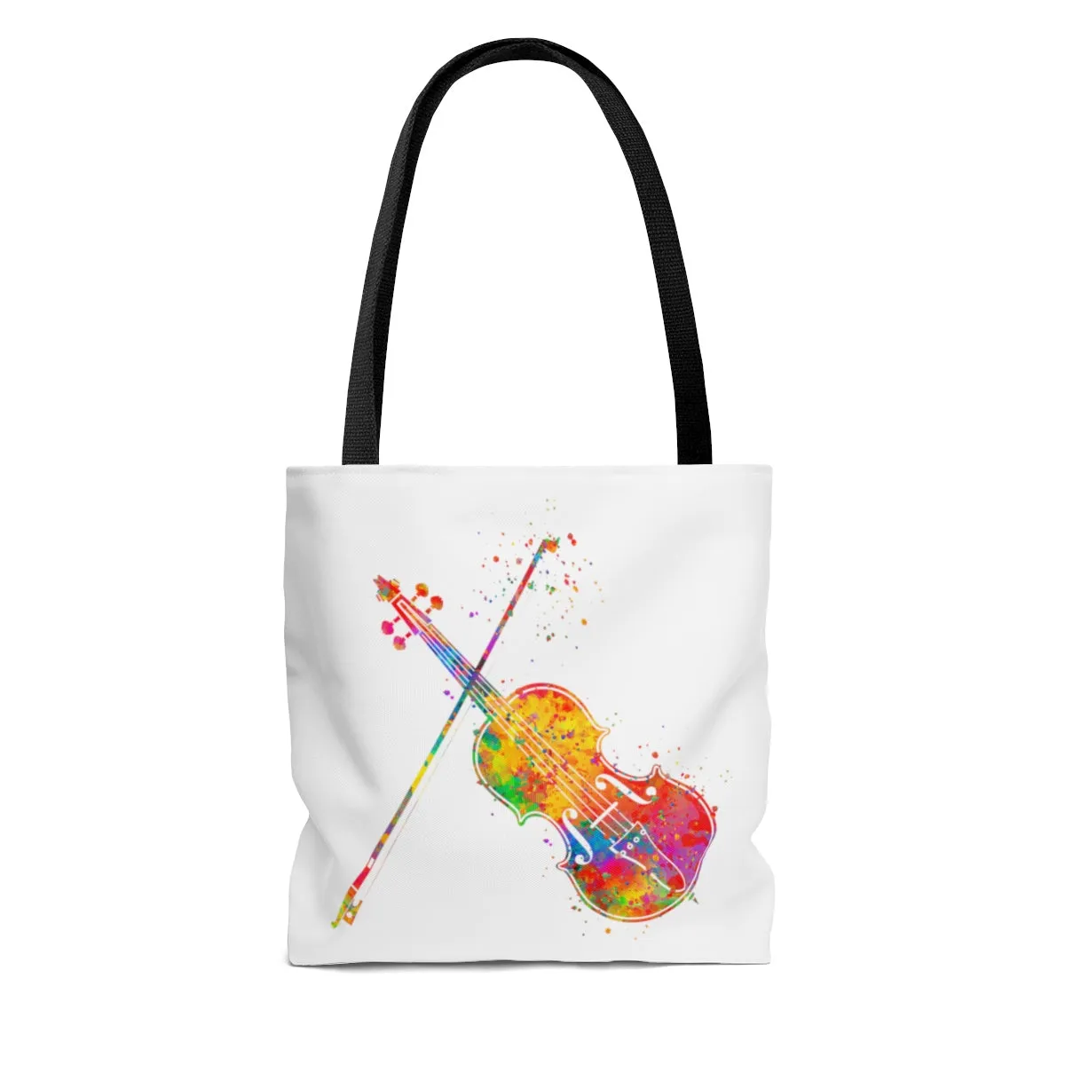 Watercolor Violin Tote Bag