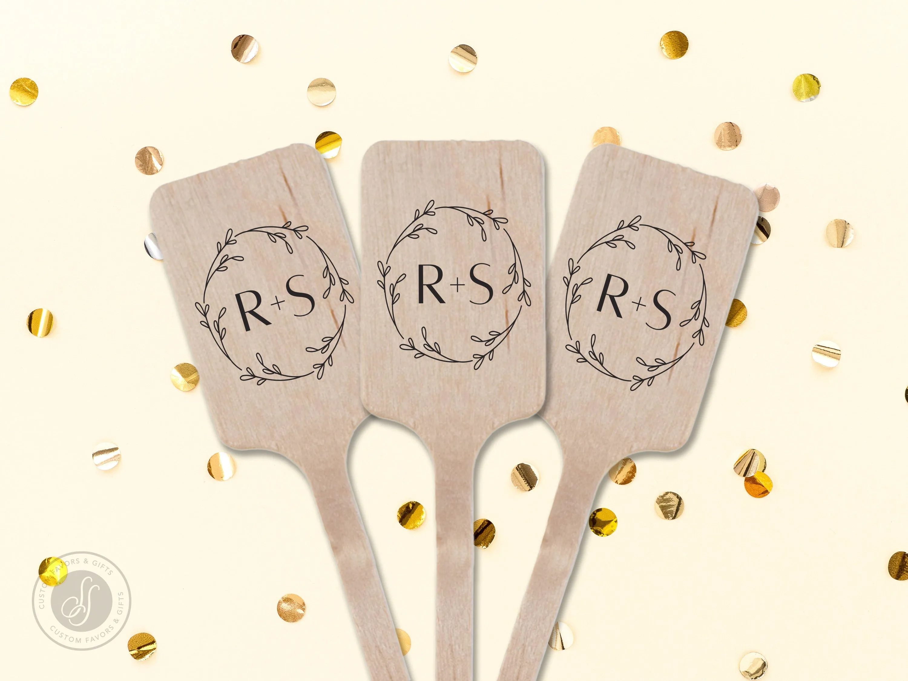 Wedding Stir Sticks #8 - Wooden Stir Sticks, Round, Oval, Rectangle Stir Sticks, Wedding Favor, Wedding Drink Stir Stick, Custom Stir Stick
