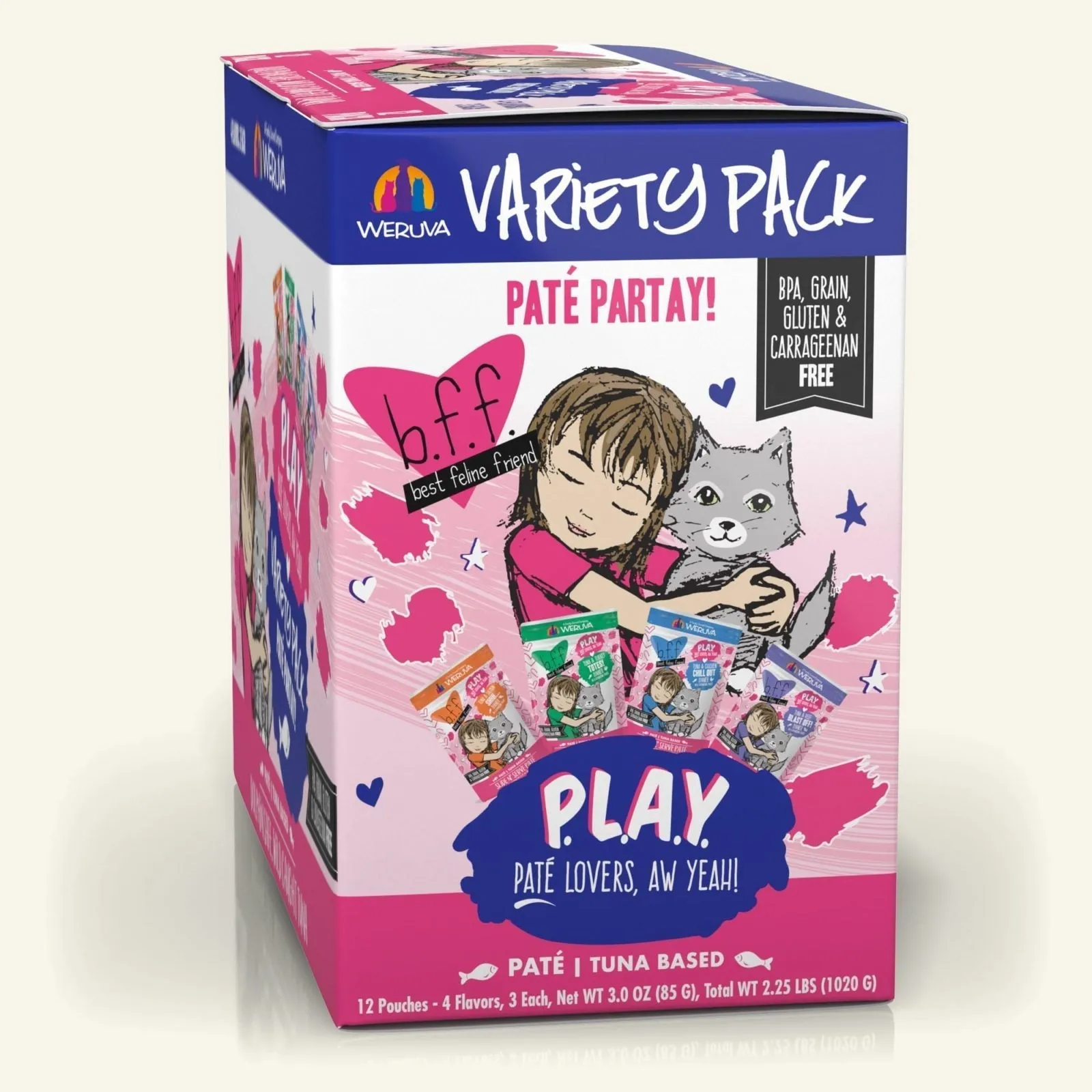 Weruva B.F.F. Play Pate Partay! Variety Pack Pouch Cat Food