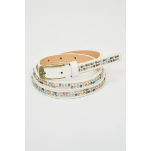 Western Studded Skinny Belt