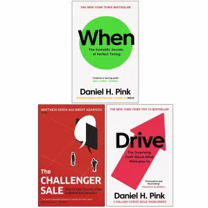 When , The Challenger Sale, Drive 3 Books Collection Set By Daniel H. Pink