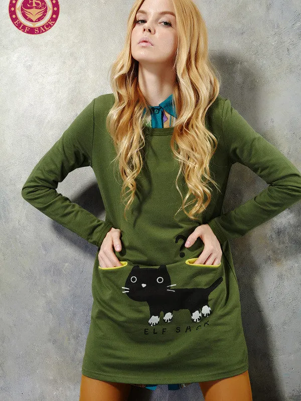 where is my snack kitten pocket dress