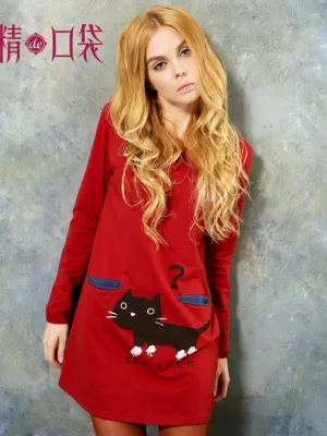 where is my snack kitten pocket dress