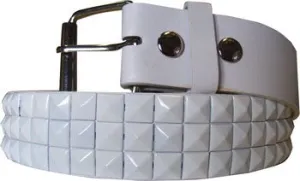 White Metal Studded Belt