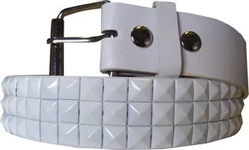 White Metal Studded Belt