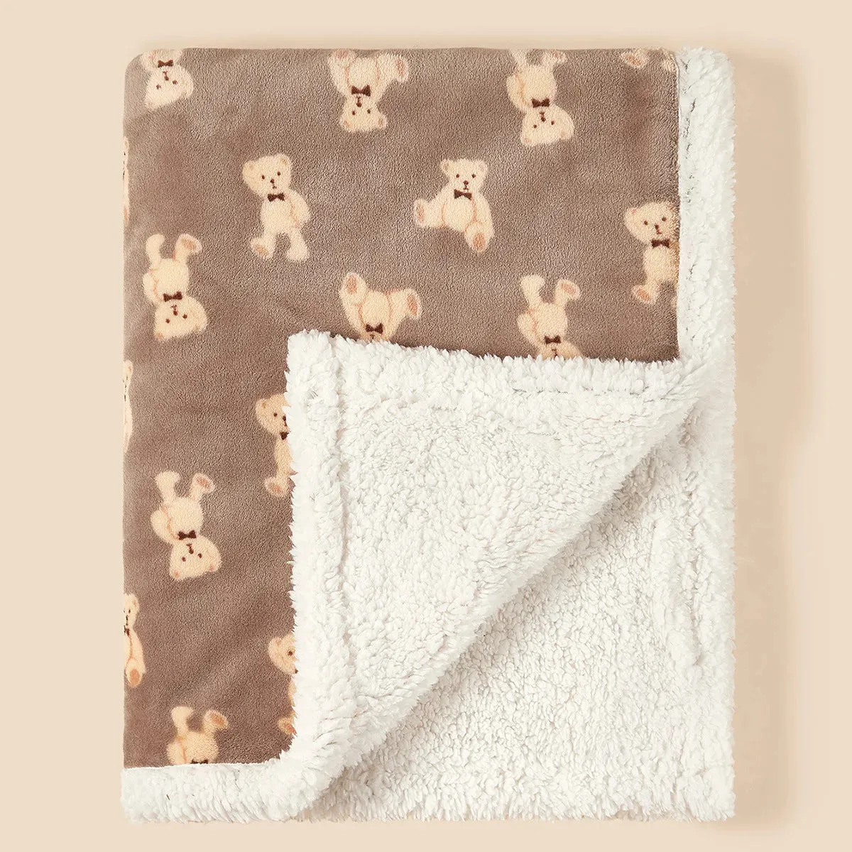 Winter Warm Teddy Pram Blanket