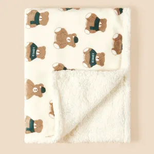 Winter Warm Teddy Pram Blanket