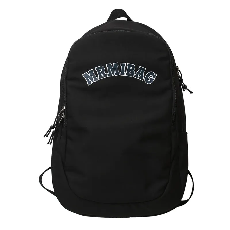 Women's Retro Alphabet Solid Color High And Backpacks
