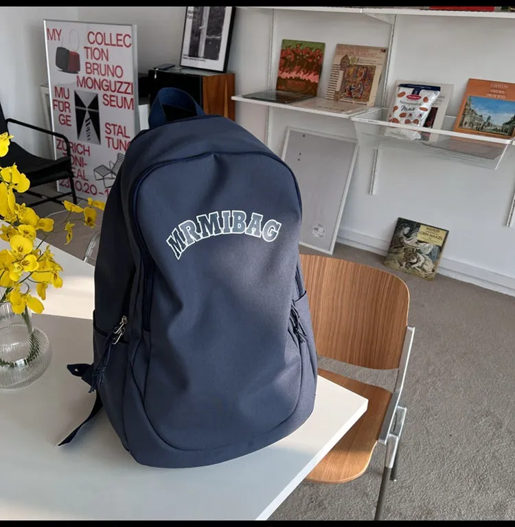 Women's Retro Alphabet Solid Color High And Backpacks