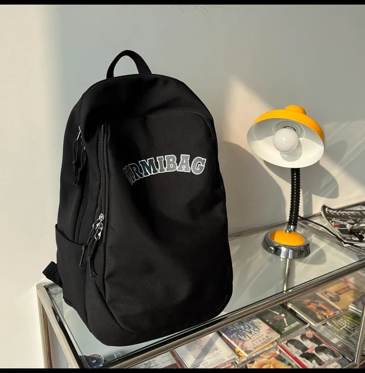 Women's Retro Alphabet Solid Color High And Backpacks