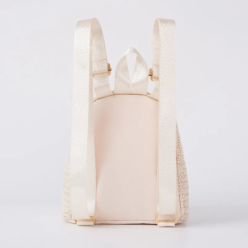 Women's Simple Street Trendy Straw Fashionable Woven Backpacks
