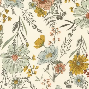 Woodland And Wildflowers Florals in cream 45580 11