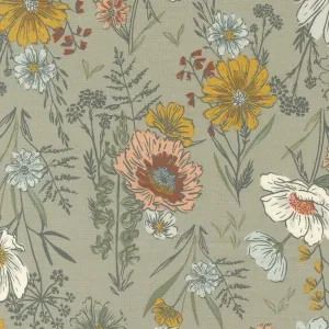 Woodland And Wildflowers Florals in taupe 45580 13