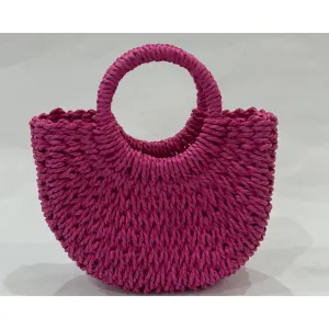 WOVEN BAG | HOT PINK