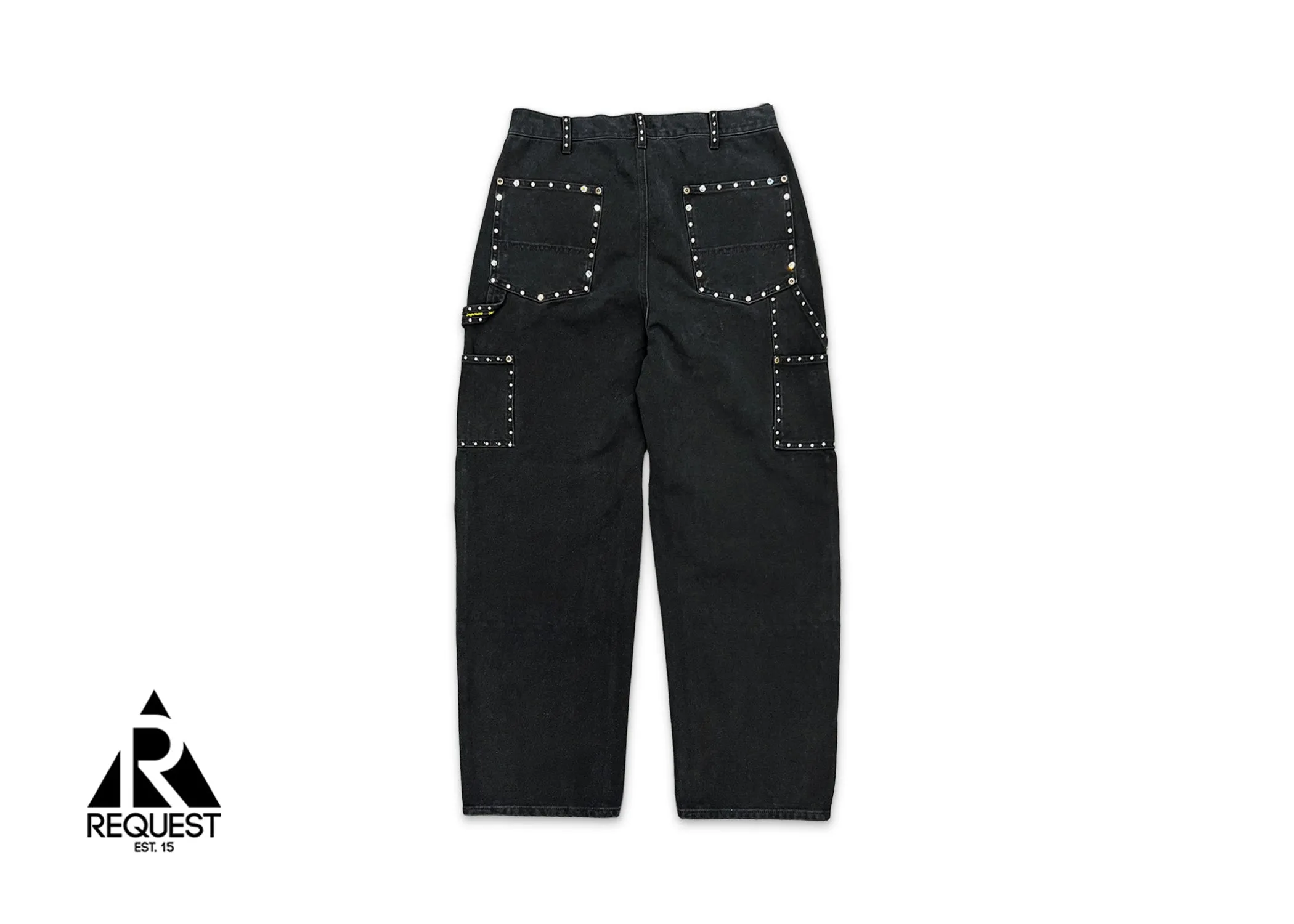 x B.B. Simon Studded Double Knee Painter Pant "Black"