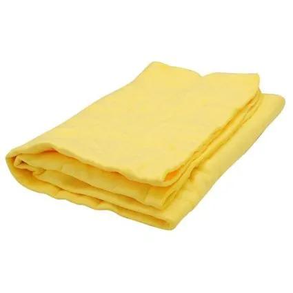 X-LARGE Synthetic-Chamois High Density Absorbing Towel - Perfect for Home and Automotive use or anywhere you need high absorbency and cleaning power (Yellow)