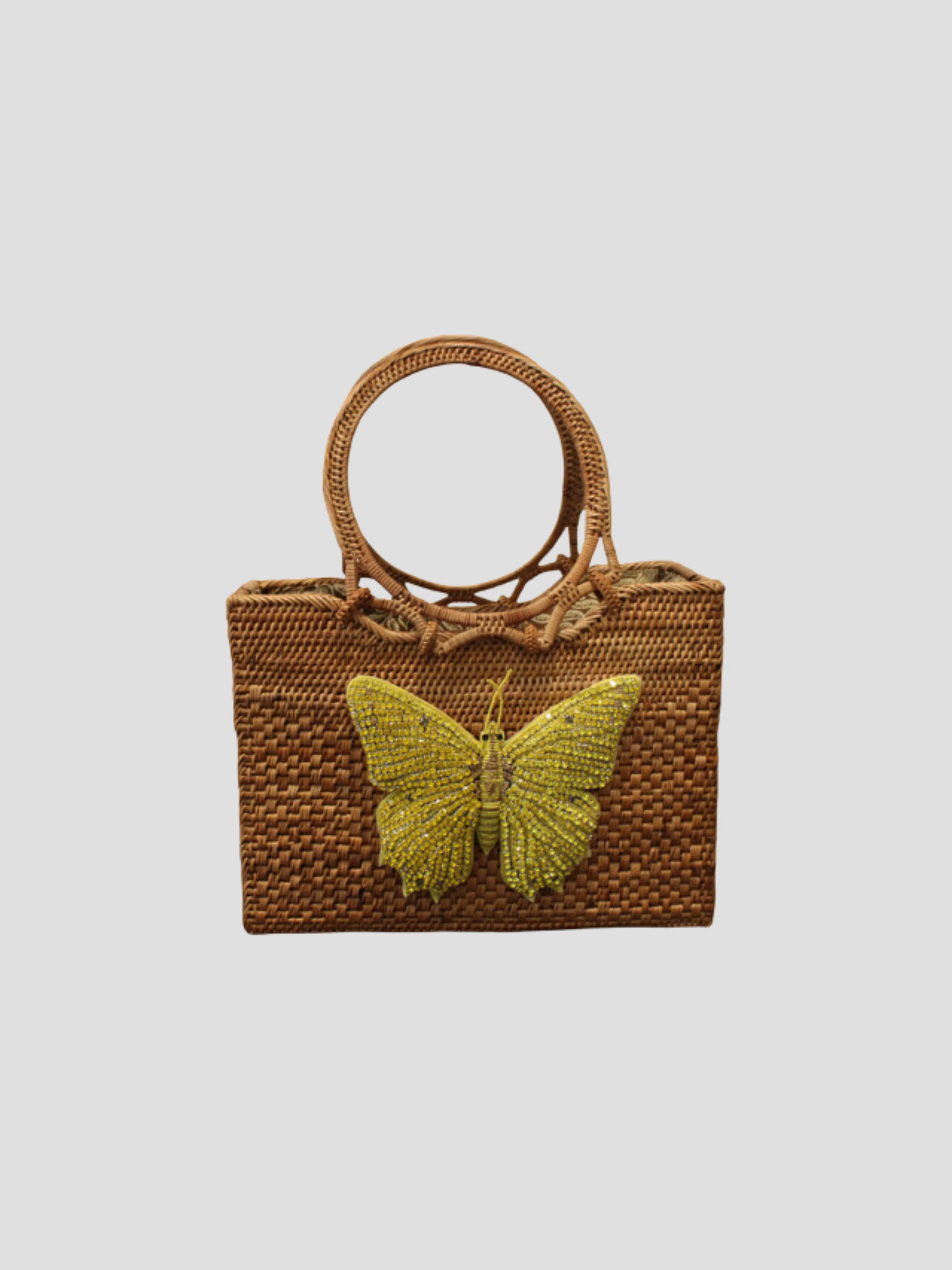 Yellow Butterfly Handbag