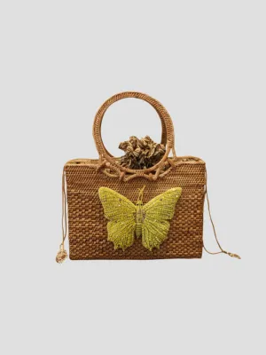 Yellow Butterfly Handbag