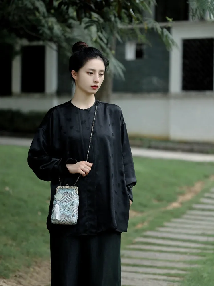 Yu Hai 玉海 Jade Sea Brocade Phone Purse