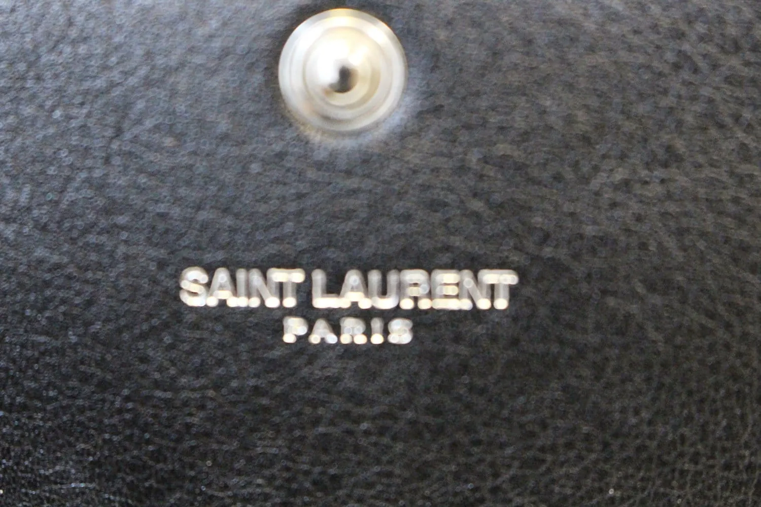 YVES SAINT LAURENT Kate Studded Black Leather Chain Clutch Crossbody Bag