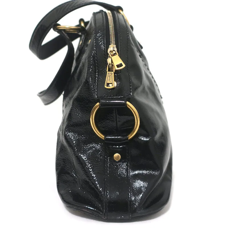 Yves Saint Laurent Muse Bag Black Patent Leather
