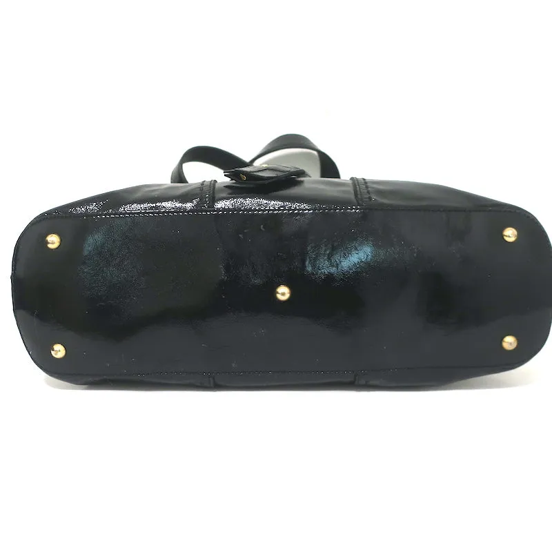 Yves Saint Laurent Muse Bag Black Patent Leather