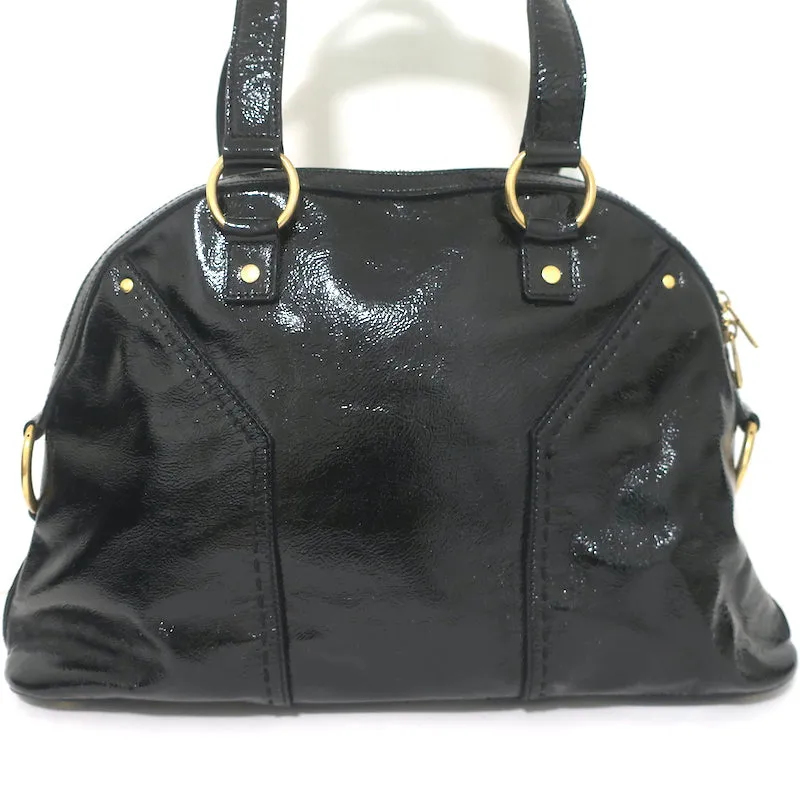 Yves Saint Laurent Muse Bag Black Patent Leather