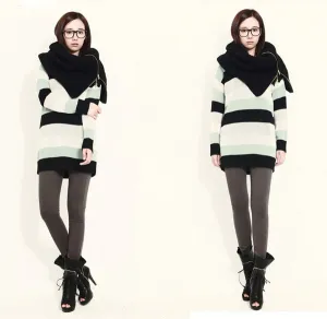 zip knitted scarf