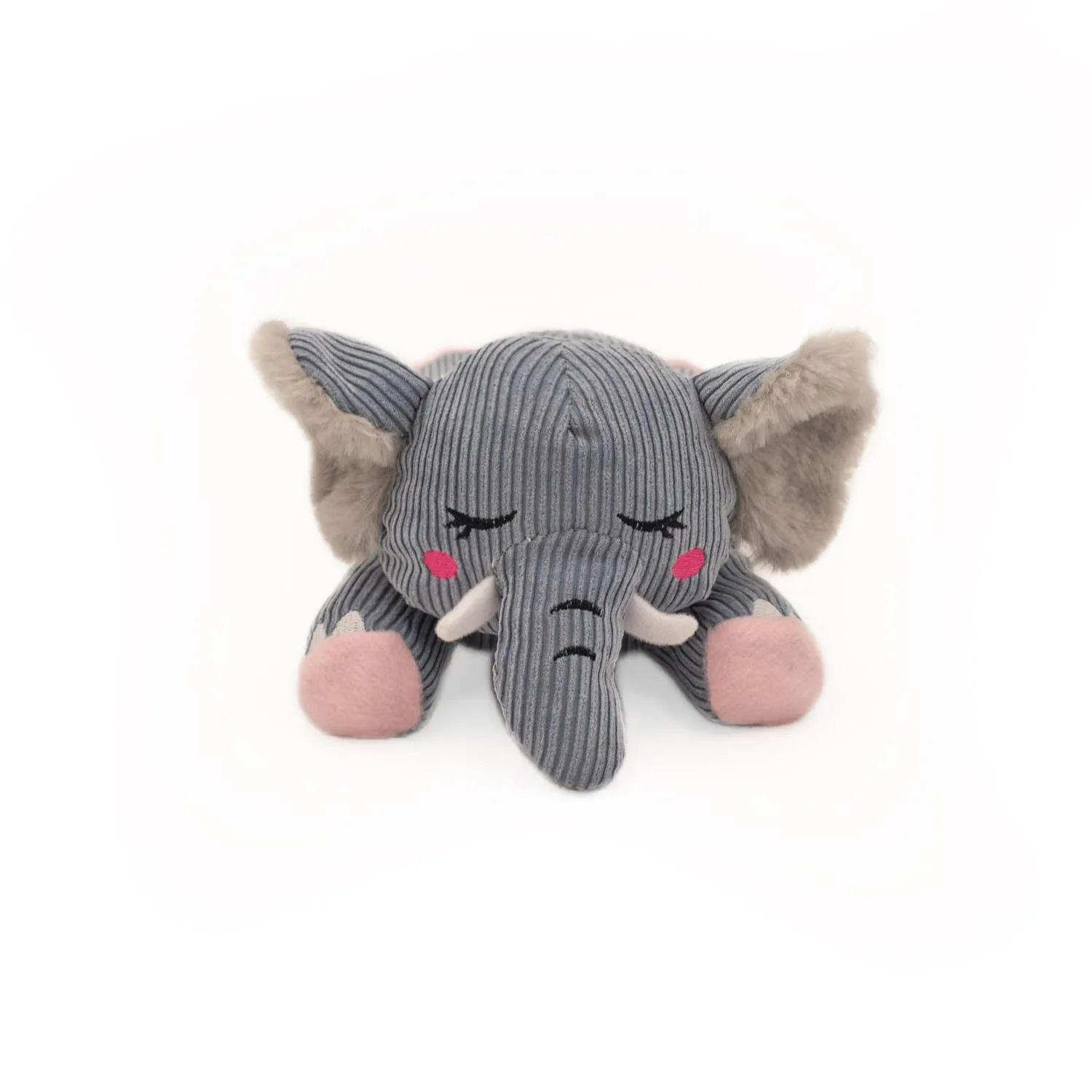 ZippyPaws - Snooziez with Shhhqueaker - Elephant - Dog Toy