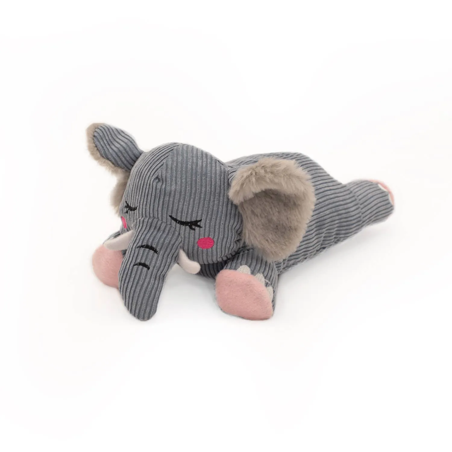 ZippyPaws - Snooziez with Shhhqueaker - Elephant - Dog Toy